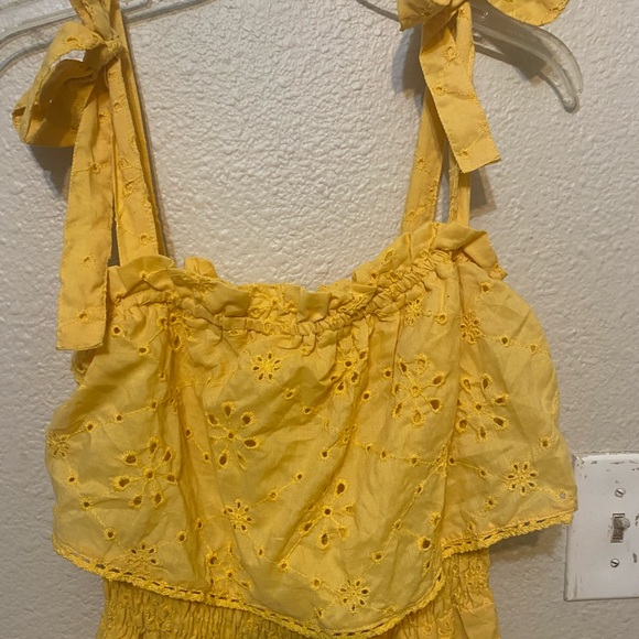 Yellow Eyelet Maxi Dress - Picture 4 of 5
